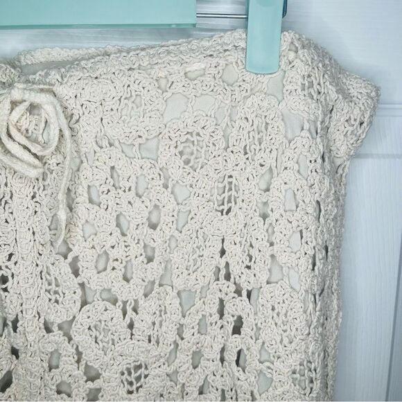 Solitaire SOLITAIRE Crochet Lace Pants Ankle Beige Natural Plus 1X NWT - Picture 5 of 12